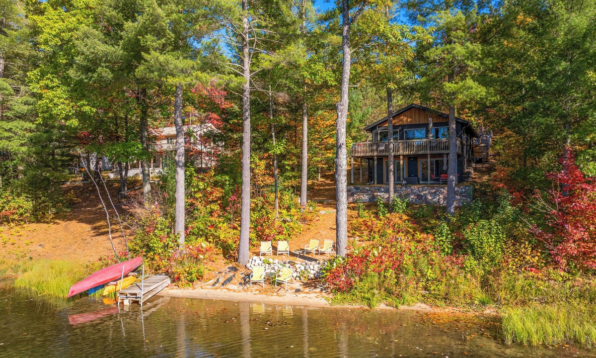 Lake Arrowhead House | Deck & Fire Pit: Near ATV trails in Gaylord