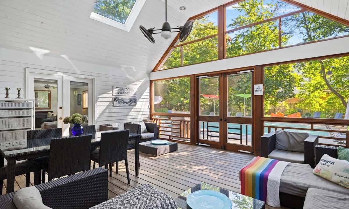 New Buffalo House | Juniper Presents Casa Azur: Artistic Home with Pool, Hot Tub & Walk to Beach