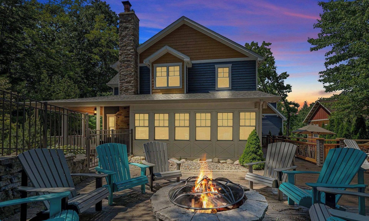 New Buffalo House | Juniper Presents: NB Getaway with HotTub, Pool & Priv Screening Room