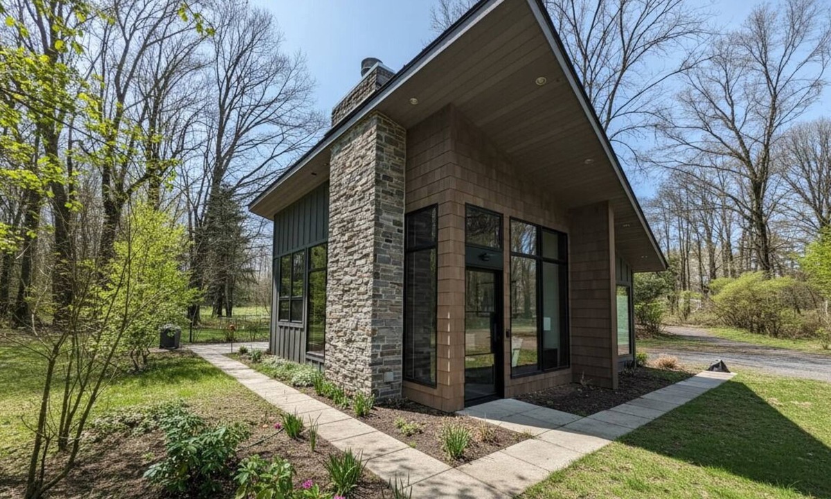 Three Oaks Cottage | NEW Modern Wooded Guest House, Fireplace, Harbor Country, Close to Cherry Beach