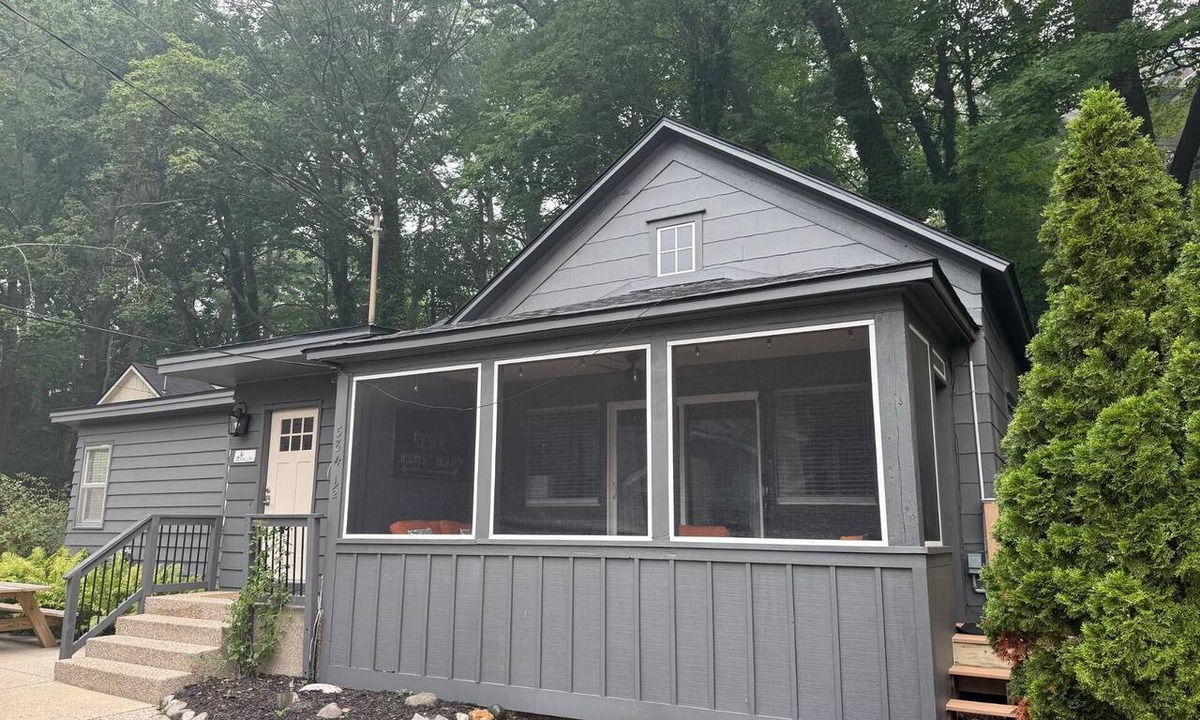 Saugatuck Villa | Screened porch pt water views hot tub walk to Saug