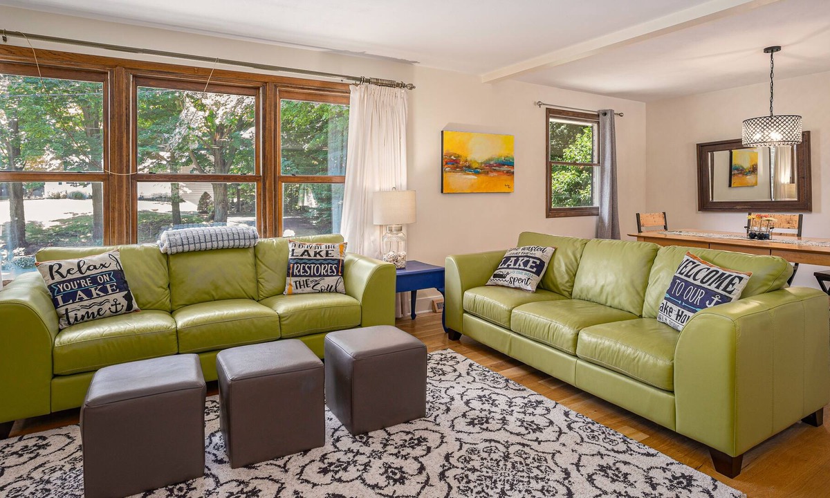 Macatawa House | Spacious house with private pool, badminton, cornhole, firepit, grill, and WiFi