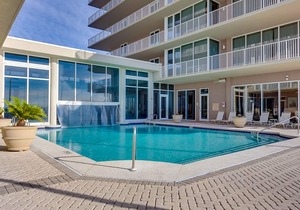 Beachfront 10th-floor condo with Gulf view, pool, gym, & balcony in Perdido Key