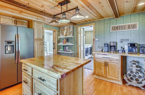 Oconto House | Bayfront Home! Dock, Deck, Hot Tub, & Fire Pit