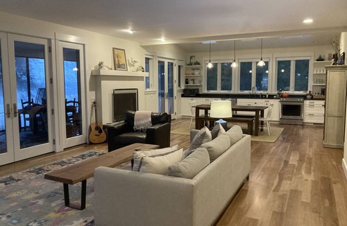 Cross Village House | Beach House on 400 ft of private Lake Michigan beach & no stairs.