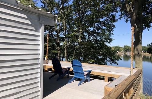 East Leroy House | Beautiful 1BR lake cottage, fenced prop, pet safe. Swimming beach next to home.