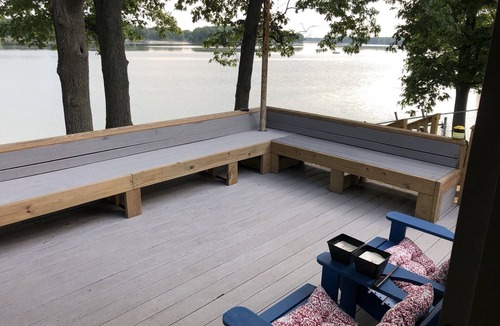 East Leroy House | Beautiful 1BR lake cottage, fenced prop, pet safe. Swimming beach next to home.