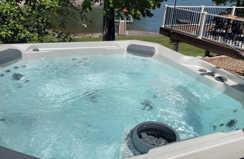 Gilbertsville House | Beautiful home with private boat dock, ramp, & hot tub near The Moors.