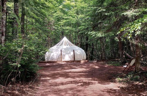 Mellen RV Rental | Charming Bell Tent Rental for Escapes to the Forest in Mellen, Wisconsin