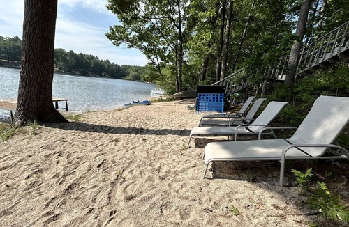 Mayfield Cabin | Charming Lakefront Cabin with Hot Tub and Beach Access near Traverse City, Michigan