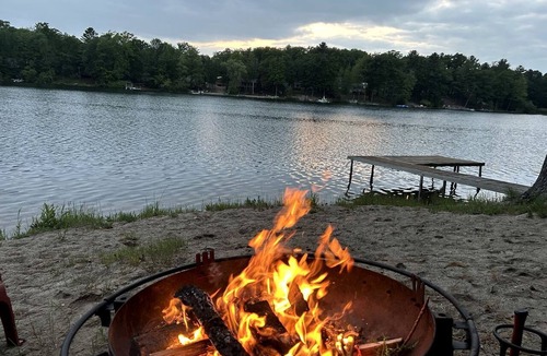 Mayfield Cabin | Charming Waterfront Cabins with Hot Tub & Private Beach Access near Traverse City, Michigan