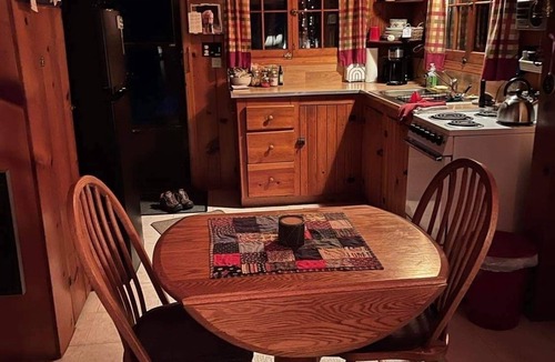 Ellis Township Cabin | Cozy river cabin, steps away from blue ribbon fishing hiking trails.