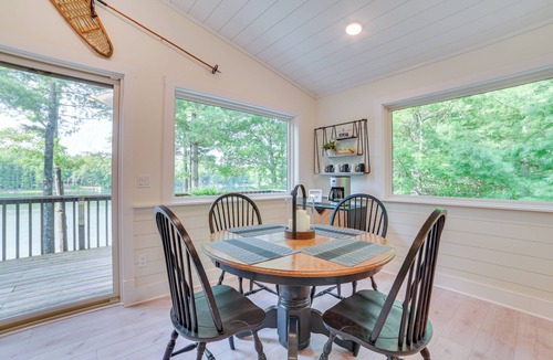 Lake Arrowhead House | Deck & Fire Pit: Near ATV trails in Gaylord
