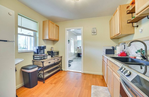 Elmira House | Deck & Fire Pit: Peaceful Home in Elmira