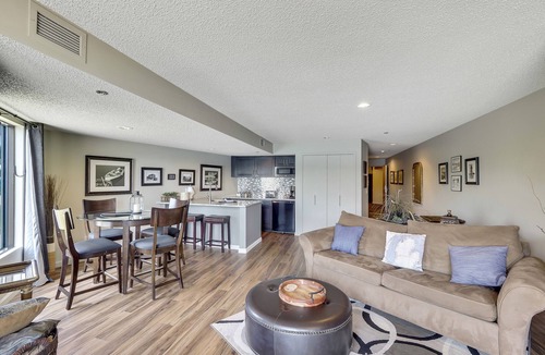 Charlevoix Condo | Edgewater 114 | Downtown Charlevoix | Pool, Hot Tub, Sauna | Sleeps 4