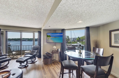 Charlevoix Condo | Edgewater 114 | Downtown Charlevoix | Pool, Hot Tub, Sauna | Sleeps 4