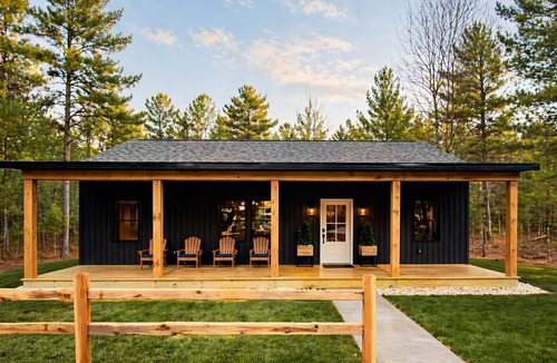 Pentwater House | Fire pit Outdoor Vibe Beach Gear Clean Design