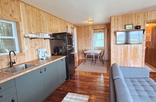 Hessel Cabin | Hessel Bay Cabin 1: Lake Huron waterfront resort cabin sleeps 2.