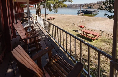 Blue Eye Cabin | Lakefront Cabin #3 - Steps from Table Rock Lake at Happy Hollow Resort