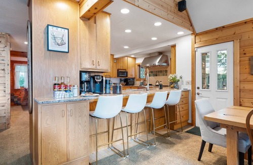Lake Ann House | Lakefront Lodge with 100' sandy bottom/dock/firepit