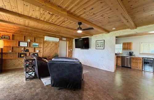 East Jordan House | Lazy Loon, Waterfront, Water Toys, Pontoon, Pets