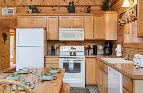 Branson Cedars Cabin | Little Bear Cabin Hot Tub Near Thunder Ridge Sleeps 6