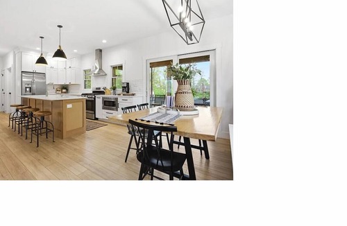 Effingham House | Luxury Modern Farmhouse on Quiet Emerald Cove with GIANT Boat Dock!