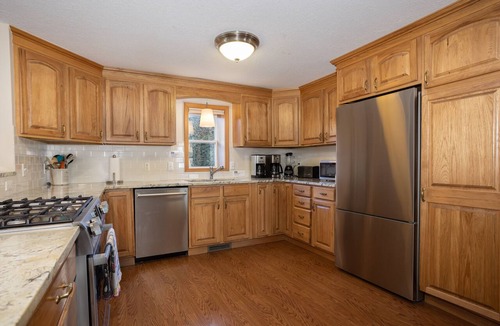 Lake Leelanau House | Open for the Holidays! Gorgeous water views, Big Fireplace, Near XC and Wineries
