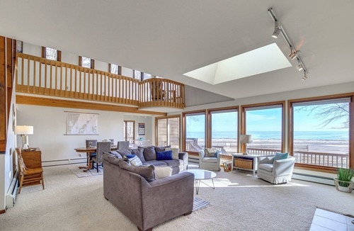 Menominee Cottage | Private Beach & Deck: Spacious Lake Michigan Home