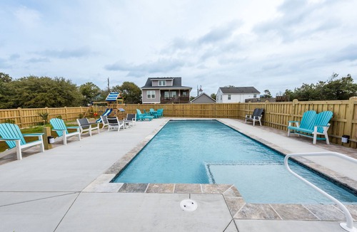 Kill Devil Hills Apartment | PRIVATE King Suite, POOL, outdoor shower,coffee bar,fridge,microwave, beach