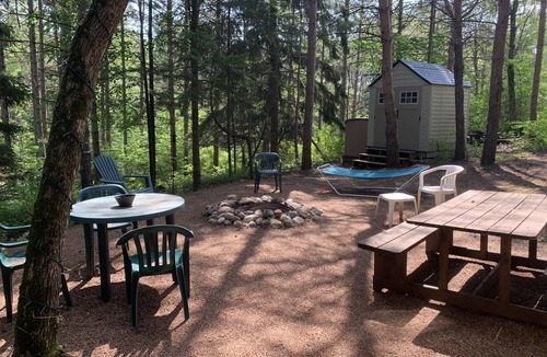 Campbellsport RV Rental | Quiet and Secluded CamperCabin at Camp Northern Lights