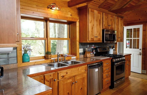 Ephraim Cabin | Remodeled Log Cabin | Dog-Friendly Near Wilson's