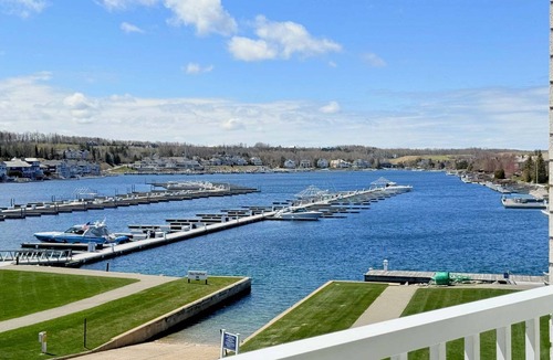 Bay Harbor Condo | Starboard Suite 203: Cozy 2-bedroom condo with marina views in Bay Harbor, MI.