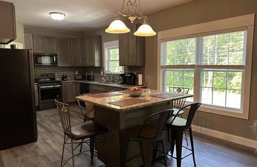 Gilbertsville House | THE NAUTI FARMHOUSE - 1 mile to Moors Resort w Dock/Golf Cart/Pontoon Rental