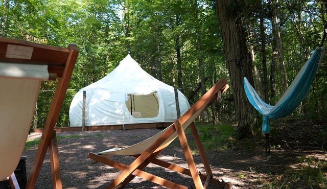 Charming Bell Tent Rental for Escapes to the Forest in Mellen, Wisconsin