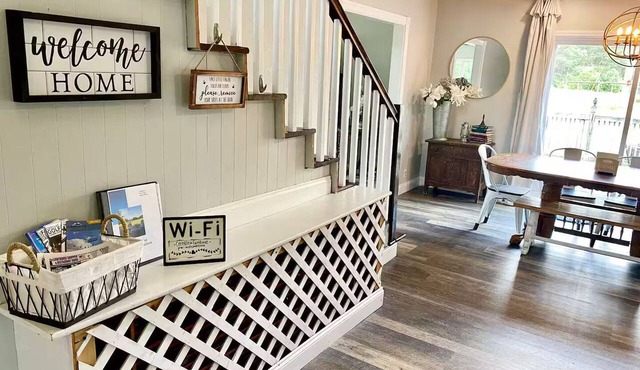 Creek View Farmhouse-Style Home on Acreage