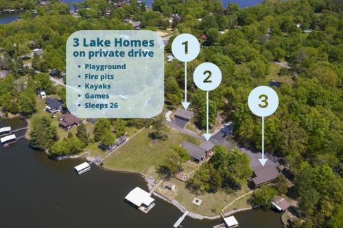 Family Reunion Paradise 3 Lake Homes Together