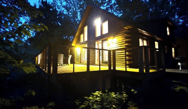 Riverfront Log Cabin Near St Joe & South Haven