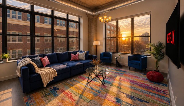 Spacious 3BR Suite with Skyline Views Near McCormick