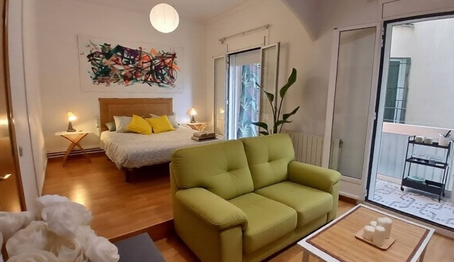 Spacious Room near Plaza España with Private Bath & A/C in Barcelona