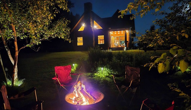 Stunning Waterfront Family Log Cabin with Pontoon Rental Option. Check it out!