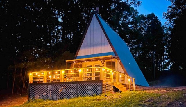 The Natchez Retreat Lakeside A-frame Cabin