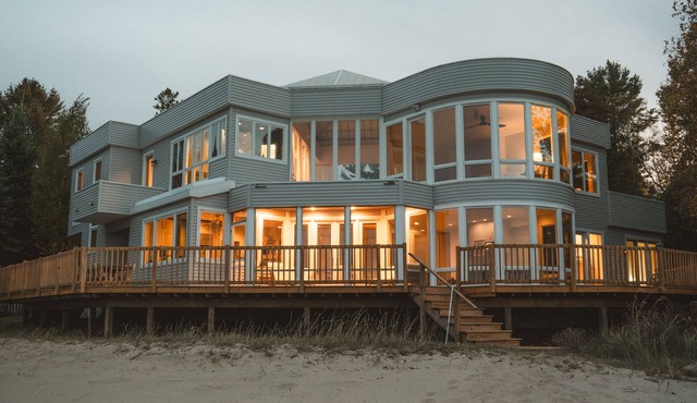 The Rockhouse: Unique Open-Concept Beachfront Estate on Lake Huron
