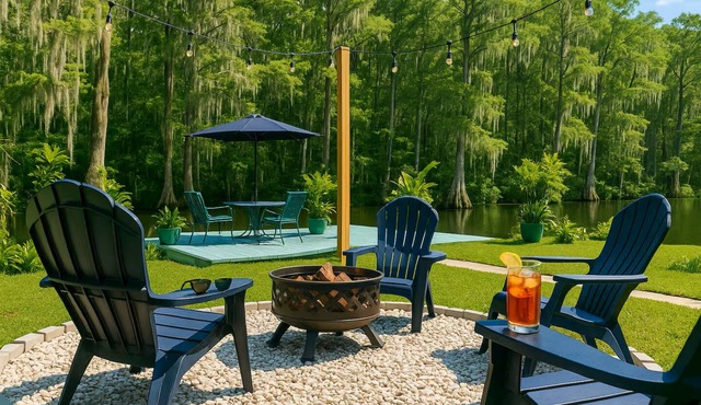 Waterfront Dock!/Lux 3/2/Fish/fire pit/sleep 6