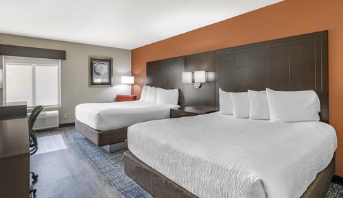 Standard Room, 2 Queen Beds, Non Smoking, Refrigerator & Microwave