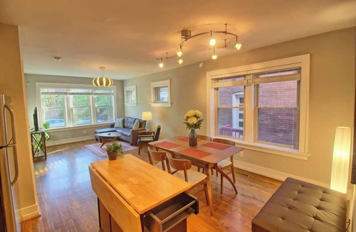 St. Louis Apartment | Stunning Minimalist Gem | Fenced Backyard + W/D