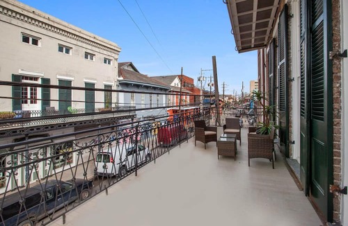 Faubourg Marigny Apartment | Panoramic Balcony with views of French Quarter & Frenchmen Street