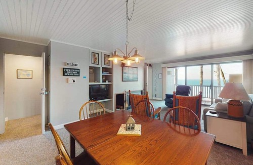 Maple City Condo | Tasteful Glen Arbor condo with beautiful Lake Michigan views, deck & fireplaces