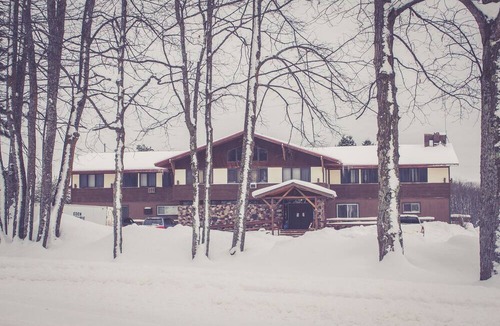 Ironwood Cabin | Unique Northern Lights Themed Guestroom inside the Lodge at North Ironwood Acres for up to Four people. 2 Queens, 2 Bathrooms. Dog Friendly resort!