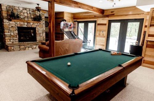 Mays House | Luxurious Cabin Retreat with Heated Pool and Scenic Creek Views in Wayne Township, IN